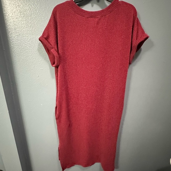 Sweet Adelyn Rose Ribbed Dress with Pockets -comfortable fit with slits in sides - Picture 11 of 11